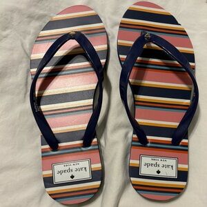 Kate Spade New York Colorful Striped Flip Flops Size 6/7